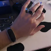 Anillo Vintage para hombre, anillos de esmalte, Punk, clásico, negro, piedras negras de imitación, anillo esmaltado