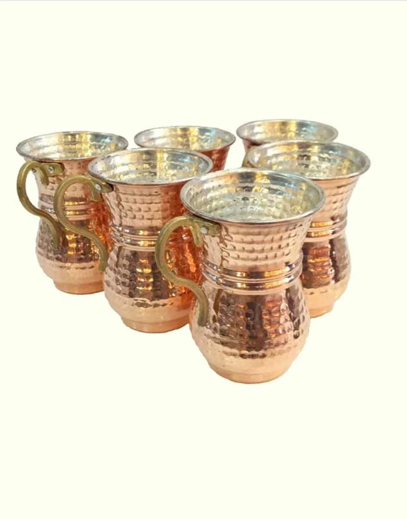 Медь плоские чашки 3/6 штук турецкий османский кувшины кружка | Дом и сад