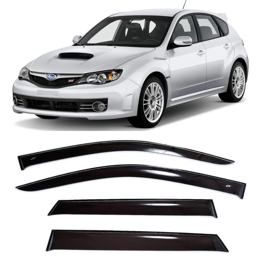 Wind Visor Deflectors Cobra Tuning S40208- Car Ventvisor Door Side - Window Air Guard for Protection Against Snow Sun and Rain Compatible with Subaru