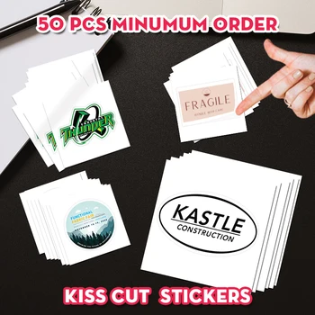 Kiss Cut 맞춤형 스티커 로고 스티커, 비닐 종이 스티커, 브랜드 로고 스티커, 회사 이름, 고품질 인쇄, 강력한 접착제