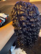 RuiYu 180 densidad 250 rizado de la onda de agua pelo peluca del pelo humano transparente de la onda de agua peluca con malla frontal T parte brasileño mojado y ondulado peluca