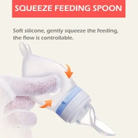 Imebaby Baby Feeding Bottle Dolphin Silicone Rice Cereal Spoon Newborn Tableware Baby Goods Feeding Spoon 2