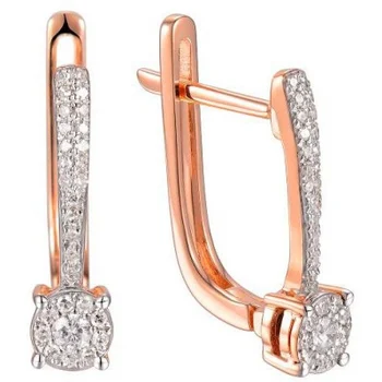 

Lucas gold earrings with 58 red gold diamonds