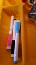 8 unids/lote colorido negro aula de la escuela bolígrafo de pizarra seco Marcadores de pizarra blanca construido en Goma para borrar de estudiante de los niños pluma de dibujo
