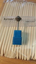 HYTOOS 10mm Diamante de rombo de uñas taladro 3/32 Rotary Burr cortadores para manicura taladro eléctrico accesorios uñas Mills Tools-D-7