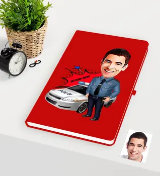 

Personalized Mr Traffic Police Caricature Of Red notebook-2