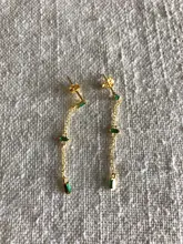 100% de Plata de Ley 925 auténtica para mujer y niña, Pendientes de circonita verde, Pendientes de plata y circonita para niña, cristal ostentoso, joyería fina