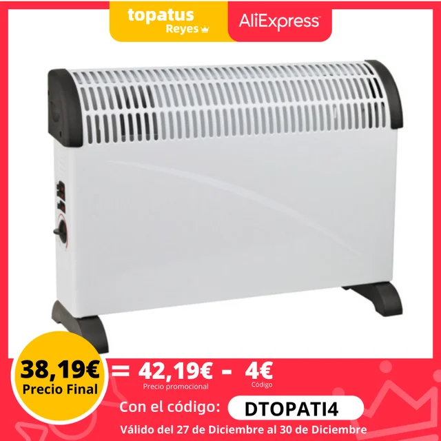 Electric Heater 2000w White Turbo, Various Measurements, 3 Power Levels,  Adjustable Thermostat, Ground Thermoconvector. - Fireplaces - AliExpress
