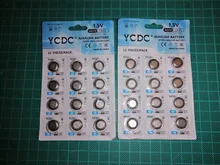 YCDC AG-Batería de 13 botones, pila de moneda para reloj con calculadora, 1,5 V, SR44SW, L1154, RW82, RW42, LR44, 357, AG13, 12 Uds. Por paquete