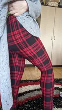 Sexy Trousers Legging Pants Grid Exercise Print Push-Up Elasticity Plaid Plus-Size Female