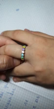 Anillos de dedo de corazón y arco iris para mujer, de bambú, plata de ley 925 auténtica, sortija de compromiso de boda, joyería