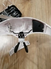 Gafas de aumento con luz LED y soporte para la cabeza, lupa de lectura manos libres para joyería, lupa artesanal