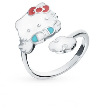 

Silver ring with enamel sunlight sample 925