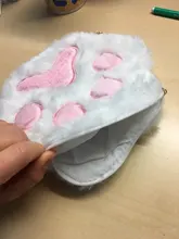 Bolso bandolera con cremallera y cadena con pata de oso para niña, monedero de felpa suave para niño pequeño, accesorios para bebé