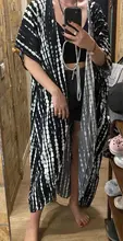 100% de algodón para mujer, Vestido tipo Kimono con cinturón propio, a rayas negras, para playa, Q1225, 2021
