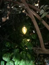 Led-Lantern Control Solar-Lamp Garden-Light Sensitive-Sensor Hanging Outdoor Olive-Shape