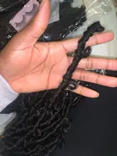 Trenzas de pelo de ganchillo, pelo corto sintético desgastado, trenzas de ganchillo precortadas, Natural, despeinado