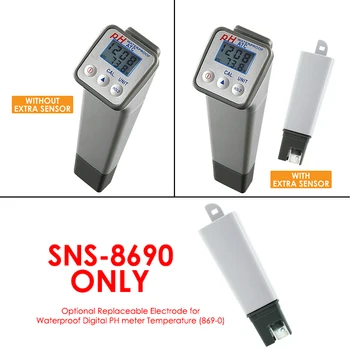 

0~14PH Professional pH Meter Digital Handheld Tester High Accuracy IP66 Splashproof Dustproof Replaceable Electrode
