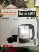 LEEWONG-Hervidor eléctrico portátil multifunción para viaje, hervidor de agua para viaje, té, sopa crema de avena, 0.5L