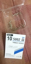 5002 Fishing-Tackle Treble-Hooks Bend Owner Pike-Bass for 15pcs/Box Round Silver-Size