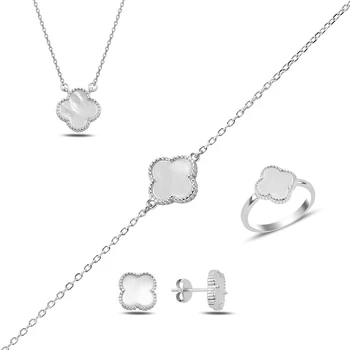 

Silver 925 Sterling Clover Set