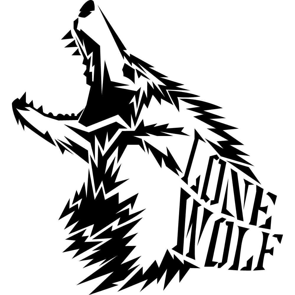 Lone Wolf Animal Vinyl Car Stickers and Decals, Personalized Car