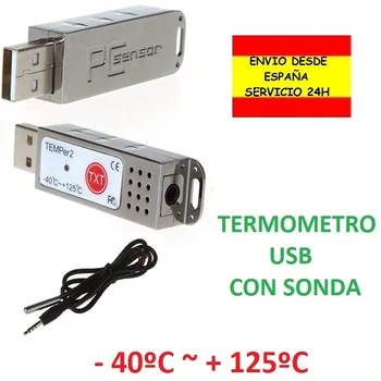 

Thermometer USB Temperature Indoor and Outdoor Intelligent Computer PC Android register Values and Alarms