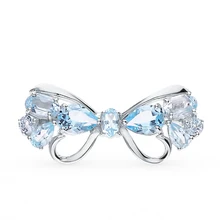 Серебряная брошь с топазами SUNLIGHT проба 925