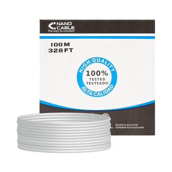 RJ45 CAT 5e UTP кабель NANOCABLE 10.20.0302-FLEX серый (100 м) |