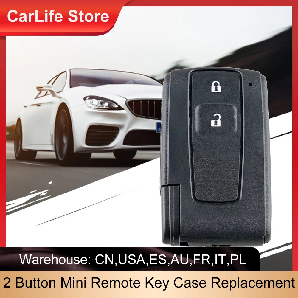 

2 Button Mini Remote Key Case Remote Key Case For Toyota Prius Corolla Verso Toy43 Blade