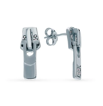 

Silver earrings with cubic zirconia sunlight sample 925