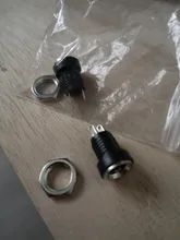 Adaptador de enchufe de Panel hembra, 2/5/10 Uds., 2,1 5,5 x/5,5x2,5mm, fuente de alimentación de toma de CC, Conector de montura de Panel, 2 terminales tipo DC