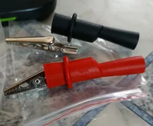 1 Pair Alligator Crocodile Test Clip Clamp For Multimeter Tester Probe New