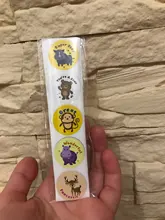 50-500 Uds animales originales pegatinas 1 pulgada etiquetas Etiqueta de recompensa para maestro de escuela niños smiley adhesivo de papelería