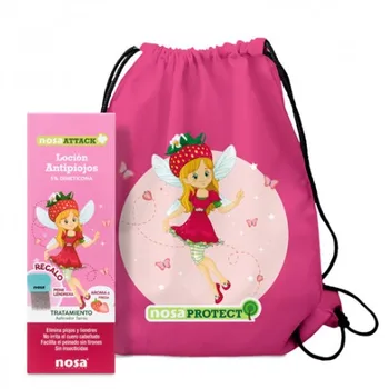 

NOSA ANTIPIOJOS LOTION 5% DIMETICONA AROMA STRAWBERRY + LENDRERA + MINI BAG SHAMPOO + GIFT