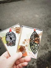 Marcapáginas de Metal Retro de mariposa, bolsa de regalo de pájaro negro, papelería coreana, mosaico elegante, 1 ud.