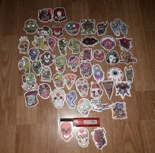 50 Uds. Con Graffiti de pegatinas de Terror, pegatinas oscuras divertidas para Estuche De Viaje, portátil, monopatín, guitarra, nevera