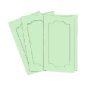 

Set of triple cards with rectangular figured window 3 PCs art. CARD3 (F) (130 green tea)