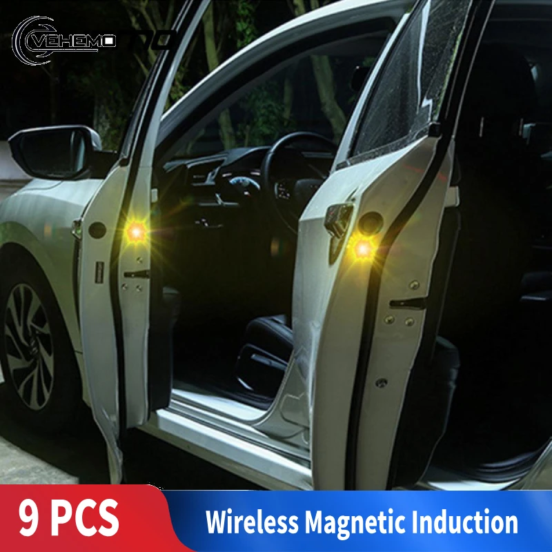 Vehemo Wireless 2PCS LED Door Light Car Door Opening LED Flash Light