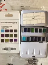 Pintura de acuarela SeamiArt, Acuarelas transparentes sólidas, cuentas de mano de viaje, pintura de Color agua, ilustración, suministros de arte