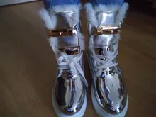 Ankle-Boots Sneakers Warm-Shoes High-Top Women Winter Short Black/sliver LEOSOXS No 