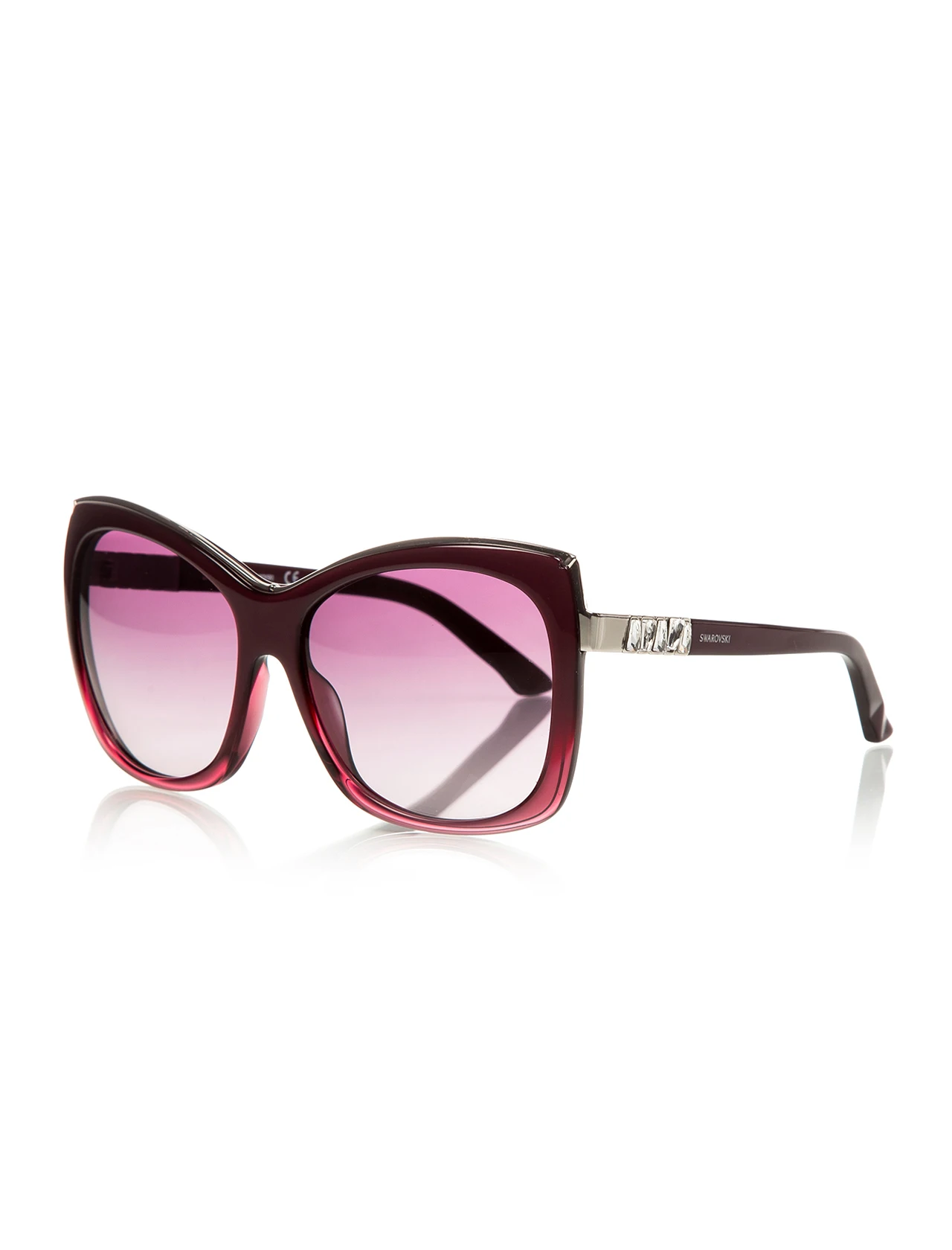 

Women's sunglasses swr 0090 71t Bone Burgundy organic 59-swarovski