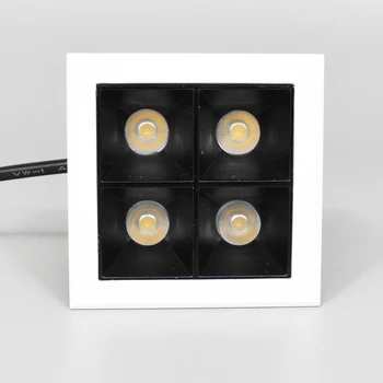 높은 비주얼 컴포트 화이트 트림 블랙 안티-눈부심 스크린 미니 7W 스퀘어 스팟 LED 최근 램프 국내 조명 Dimmable