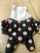 Dog Overalls Clothing Puppy Winter Coat Hoodie Pet-Dog Cotton Thicken Dot for Small Big-Polka-Dot