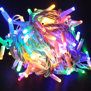 

LED String Garland 10 m 120 LED multicolor leds white wire flashing 220 V IP67. LED Fairy String Lights 220V Wedding Christmas Tree Decoration Waterproof IP67 Garlands Lighting Indoor Outdoor Lamp