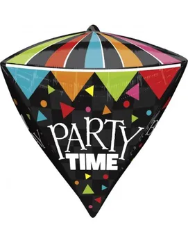 

Balloon Cone HBD Party Time 3D Diamond 43cm Foil Polyamide-A2821301
