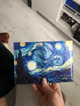 Funda de pasaporte con cielo estrellado para hombre y mujer, Cartera de viaje de cuero Pu, soporte para pasaporte con paisaje de Color, alta calidad