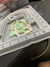 Placa de cuentas flocadas para fabricación de joyas, accesorios de pulsera, abalorios, herramientas de medición, diseño de joyería, bricolaje, 1 Uds.