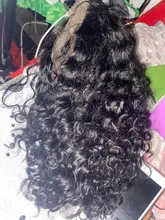 Pelucas de cabello humano peruano para mujeres negras, postizo de ondas profundas con cierre de encaje, 4x4
