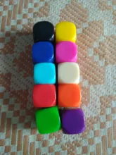 Blank-Dice Game-Accessory Puzzle Colorful 16mm 6-Sided 10pcs/Lot Filleted-Corner Funny